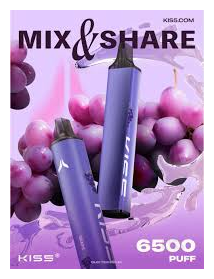 KISS凱斯電子煙6500口一次性拋棄式【葡萄口味】